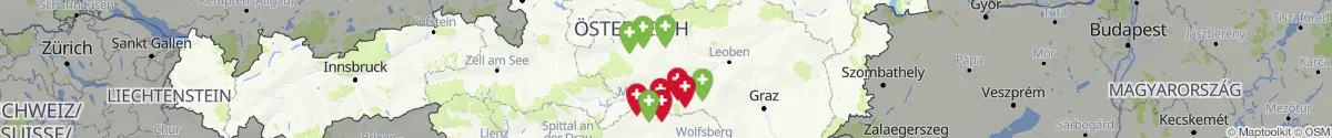 Kartenansicht für Apotheken-Notdienste in der Nähe von Oberwölz (Murau, Steiermark)